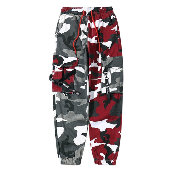 Color Contrast Camouflage Japanese Pants - Medium