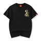 Embroidered Twin Koi Japanese T Shirt - 4XL