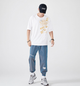 Dragon Flame Embroidered Japanese T Shirt - XL