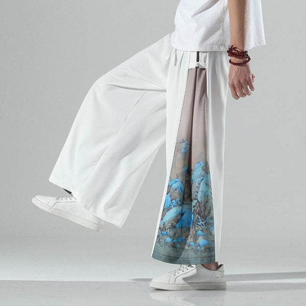 Wide Leg Style Japanese Pants - Medium