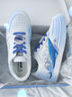 Printed White Blue Whale Japanese Shoes - 37