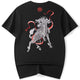 Embroidered Flaming Dragon Japanese T Shirt - Medium