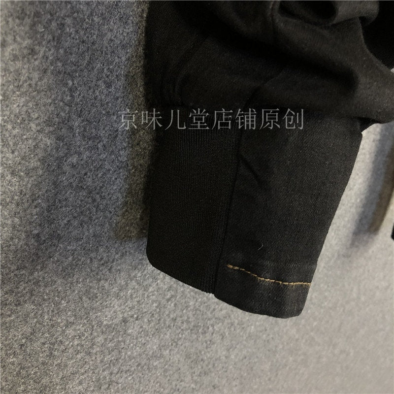 Monkey Head Embroidered Denim Style Japanese Pants - 33