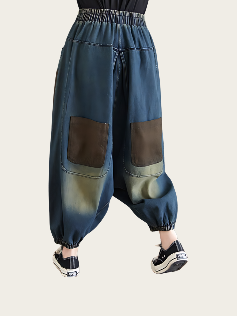 Vintage Patch Pocket Harem Pants – Ankle-Length