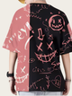 Smiley Doodle Japanese Graphic Tee – Bold & Playful Streetwear