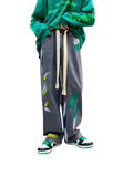 Oversized Graffiti Paint-Splash Wide Leg Denim Jeans – Wide-Leg Flow