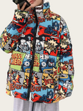 Transformers Comic-Style Puffer Jacket – Colorful Streetwear Outerwear