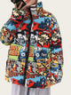 Transformers Comic-Style Puffer Jacket – Colorful Streetwear Outerwear