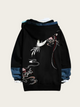 Embroidered Crane Japanese Streetwear Hoodie