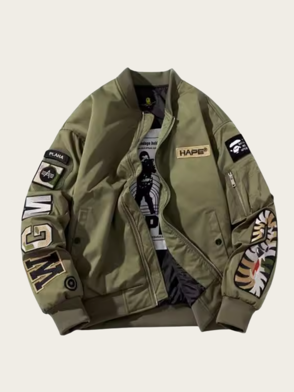 Embroidered Abstract Face Japanese Jacket