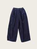 Navy blue wide-leg pants on a beige background
