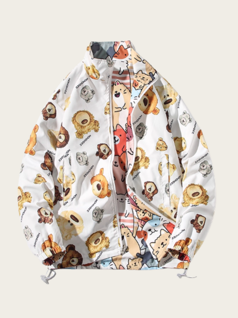 Baby blanket with animal pattern on a white background