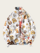 Baby blanket with animal pattern on a white background