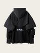 Layered Hoodie with Functional Design – Blue & Black Options