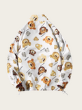 Baby seat cover with teddy bear pattern on a white background