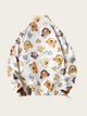 Baby seat cover with teddy bear pattern on a white background