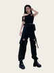 Wind Buckle Detachable Japanese Pants – Stylish Multi-Pocket Streetwear