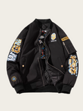 Embroidered Abstract Face Japanese Jacket