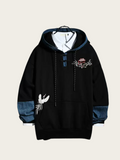 Embroidered Crane Japanese Streetwear Hoodie