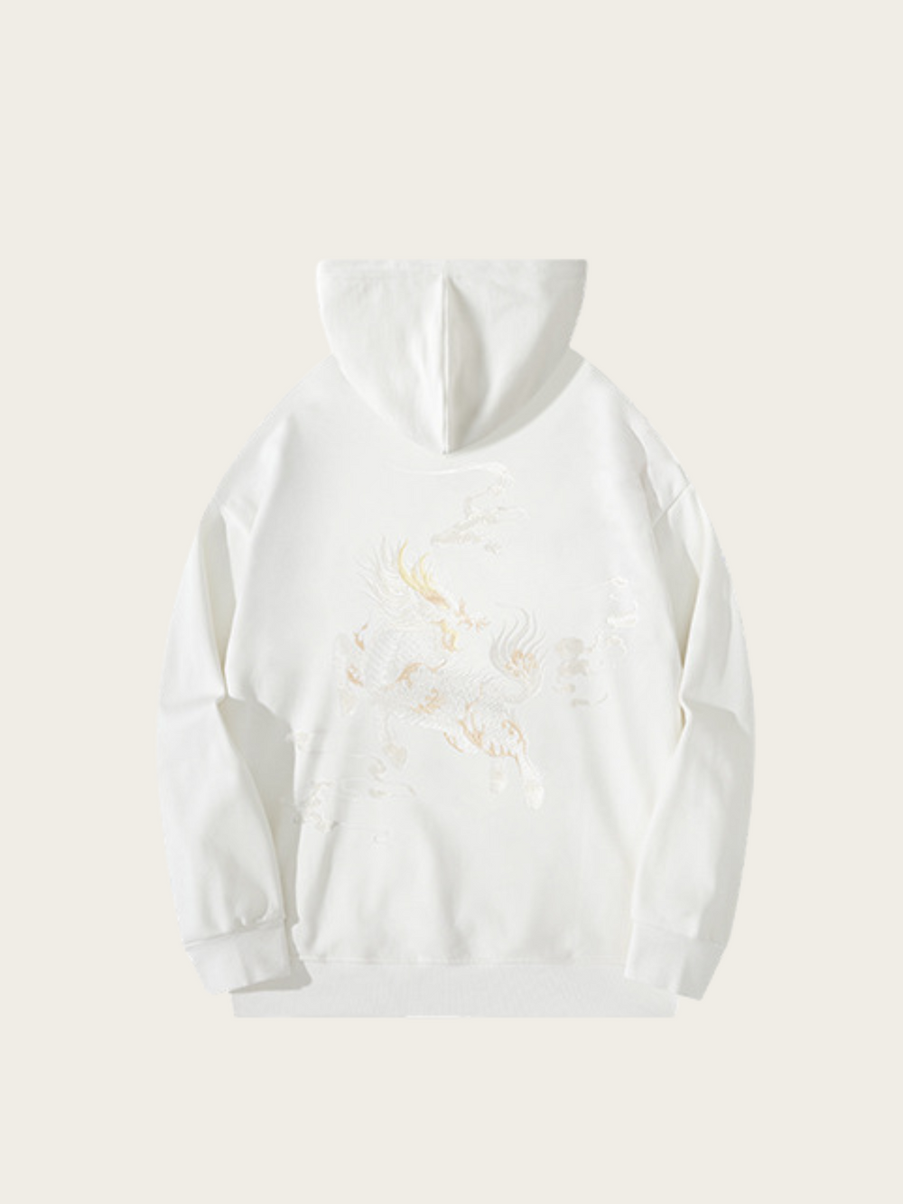 Embroidered Inferno Kirin Japanese Hoodie