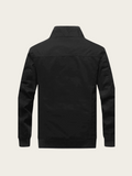 Black jacket on a light beige background