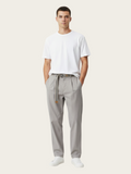 White Belted Pleated Trousers – Clean Minimalist Style with Utility Belt