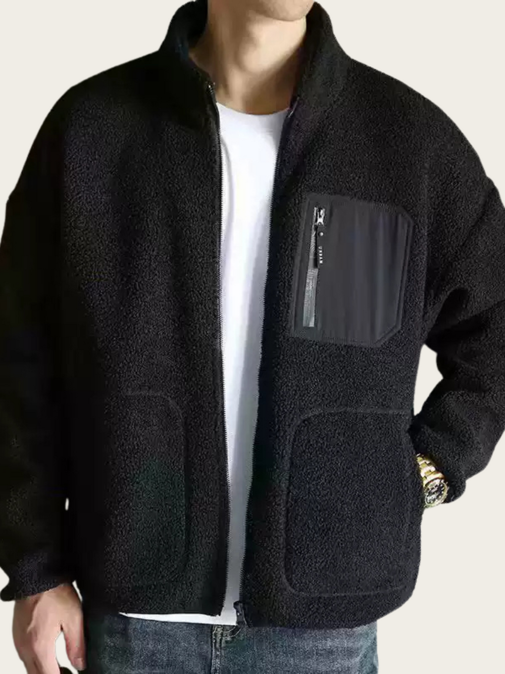 Black Jacket with model