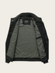 Two-tone jacket with black and gray colors on a light beige background