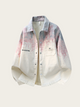 Denim shirt with tie-dye sleeves on a light background
