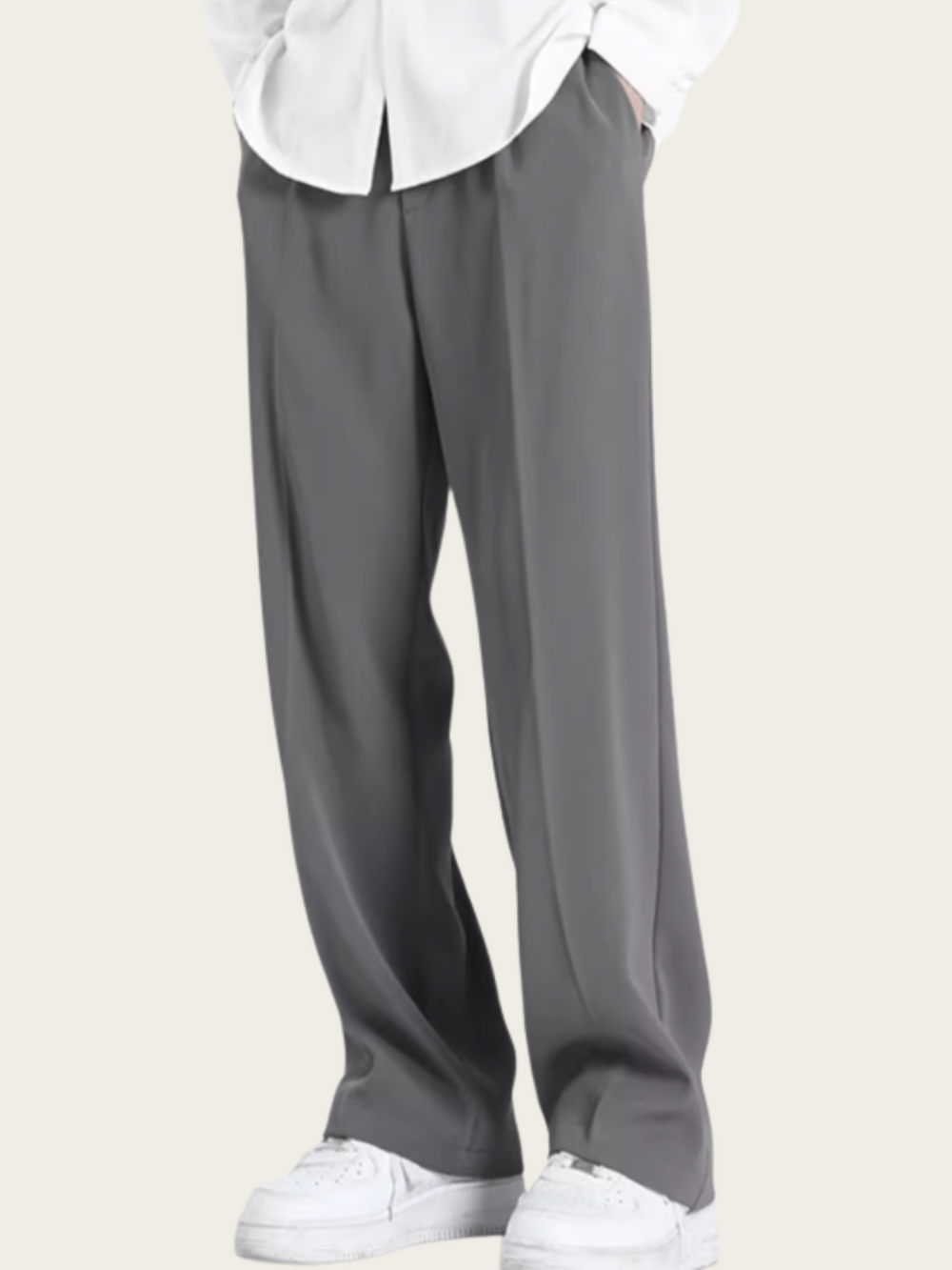 Pleated Straight-Leg Trousers – Everyday Smart-Casual Essential