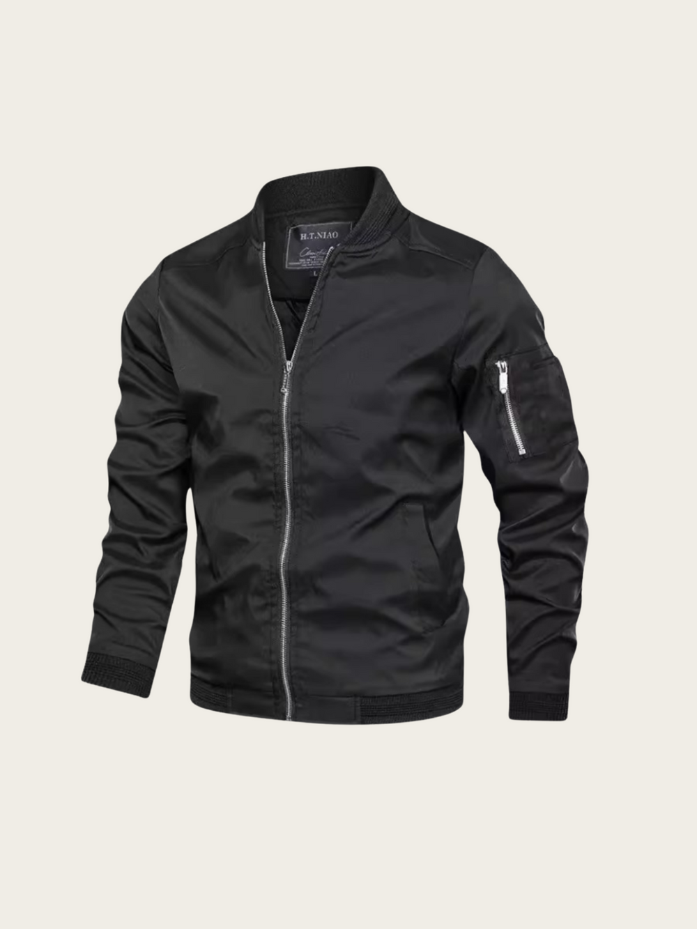 Black jacket on a light gray background