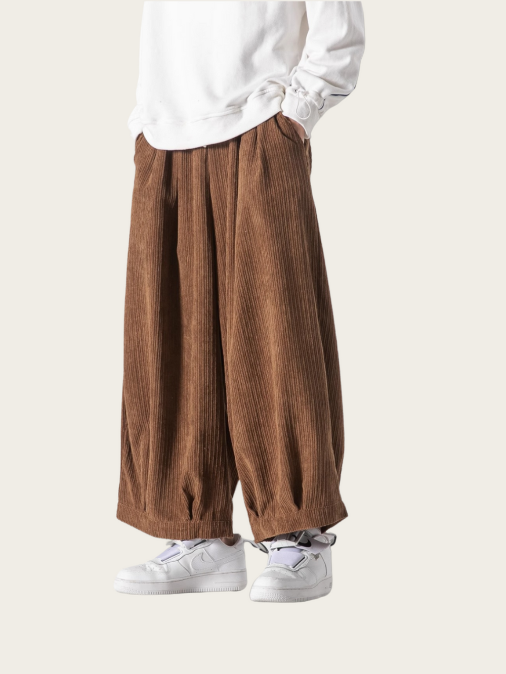 Corduroy Urban Aura Pants – Fluid Wide-Leg Flow