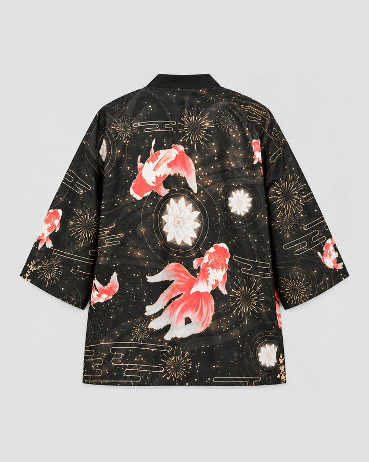 Goldfish and Fireworks Haori Cardigan