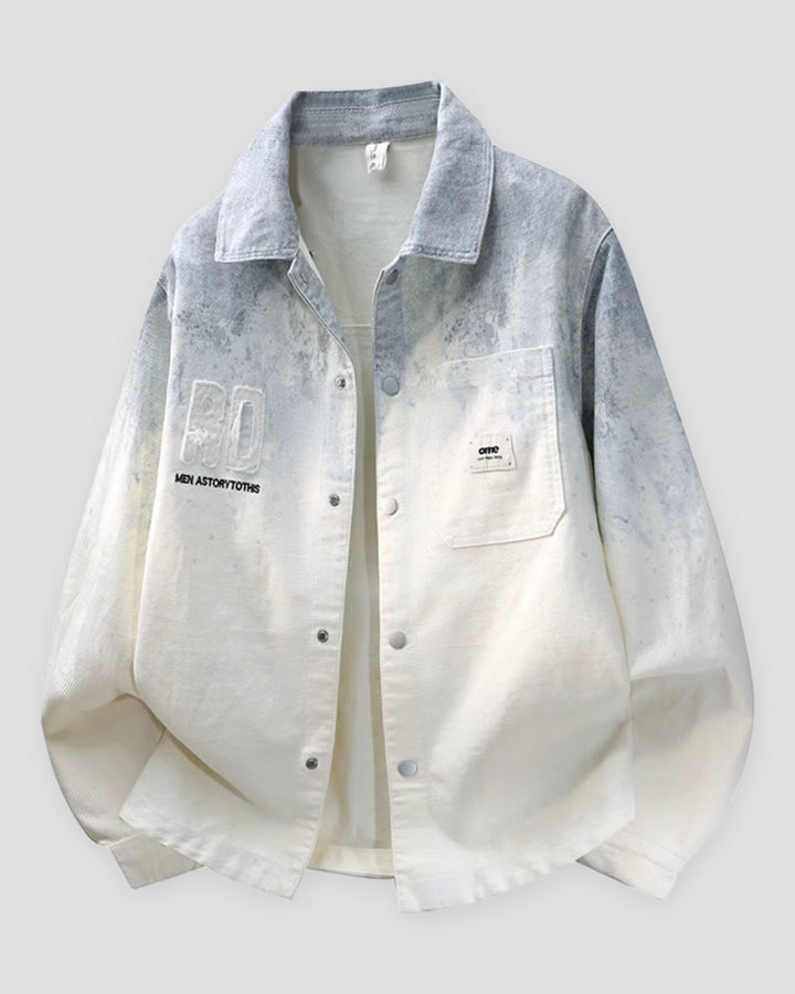 Ombre Splatter Shirt Jacket