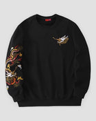Dragon Sleeve Embroidered Crewneck Sweatshirt, front view, product photo
