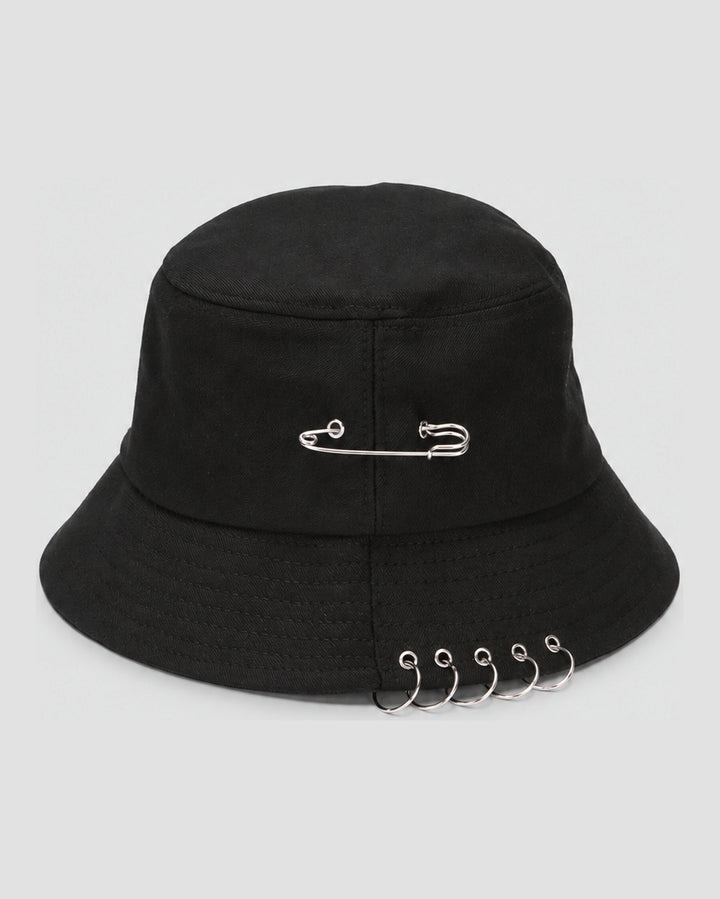 Safety Pin Ring Bucket Hat
