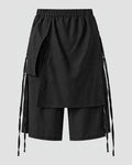 Layered Wrap Wide-Leg Pants, front view, product photo