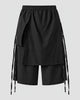 Layered Wrap Wide-Leg Pants, front view, product photo