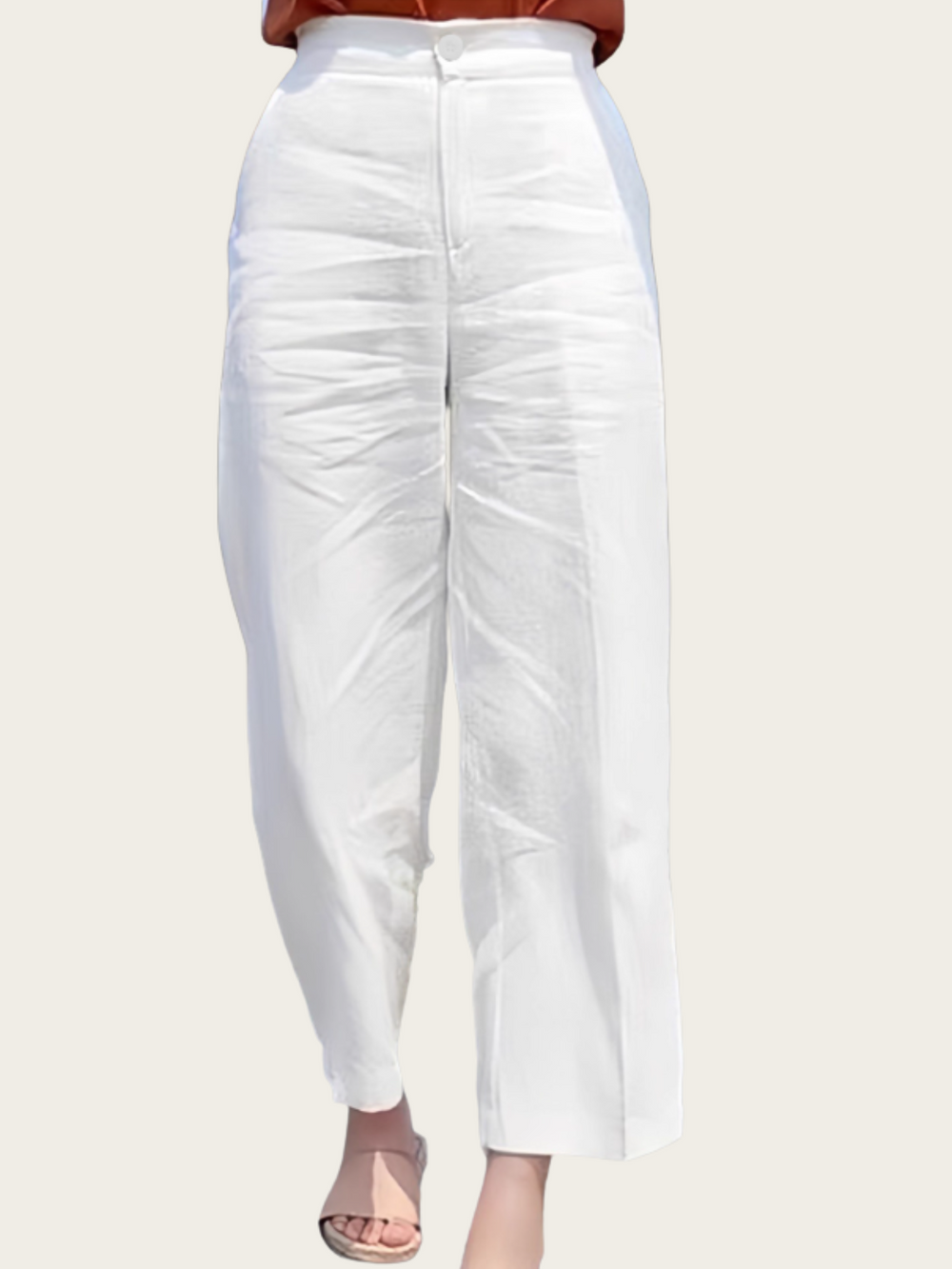 Linen Wide-Leg Trousers – Modern Minimalist Streetwear