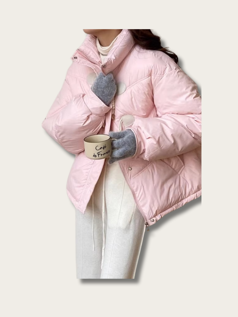 Cozy Toggle Puffer Jacket - L