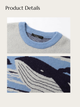 Ocean Voyager Whale Knit Sweater - #c3effd:Sea Blue