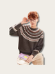 Nordic Heritage Knit Sweater - #fffdd0:Cream
