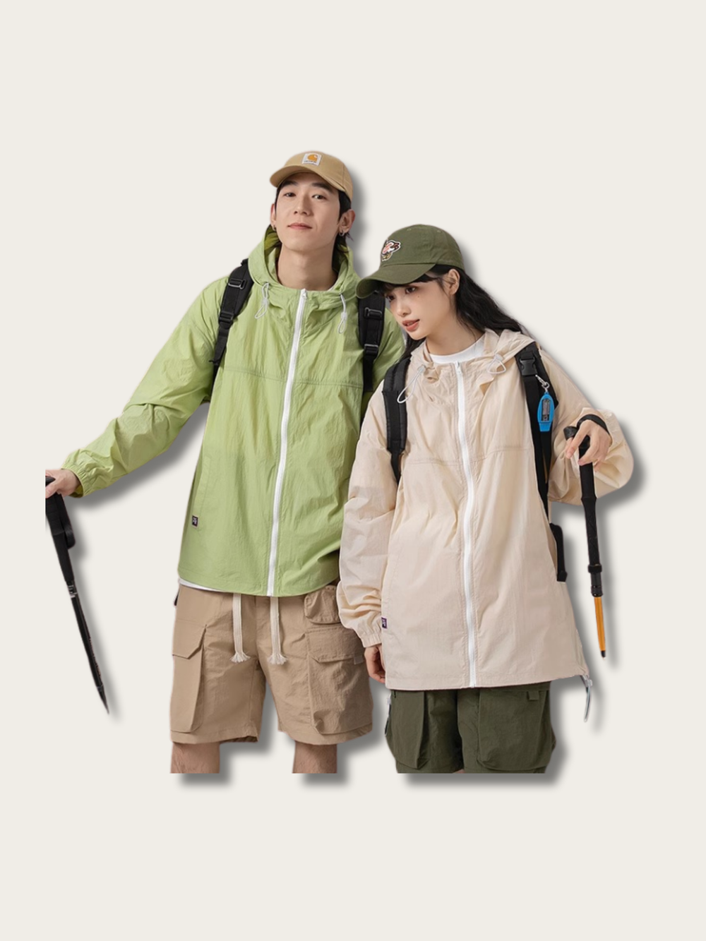 BreezeGuard Hooded Windbreaker - #ffffff:White