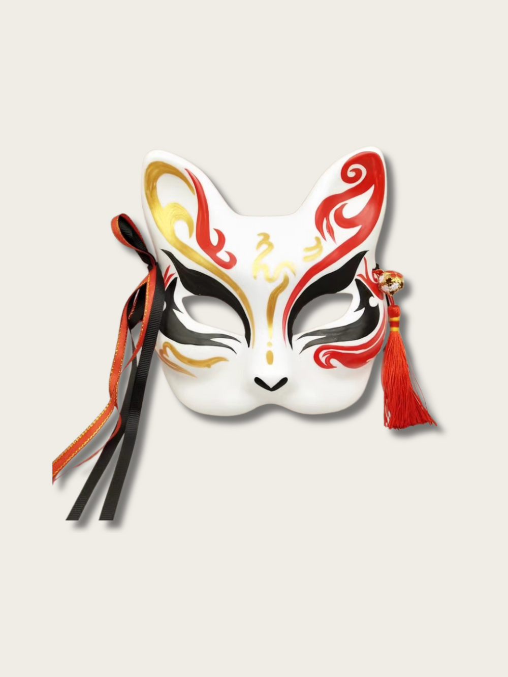 Enigmatic Foxfire Elegance Mask Series - Shadow Flame Foxfire Mask