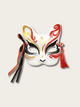 Enigmatic Foxfire Elegance Mask Series - Shadow Flame Foxfire Mask