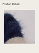 Checkered Chic Mohair Japanese Sweater - Blue
