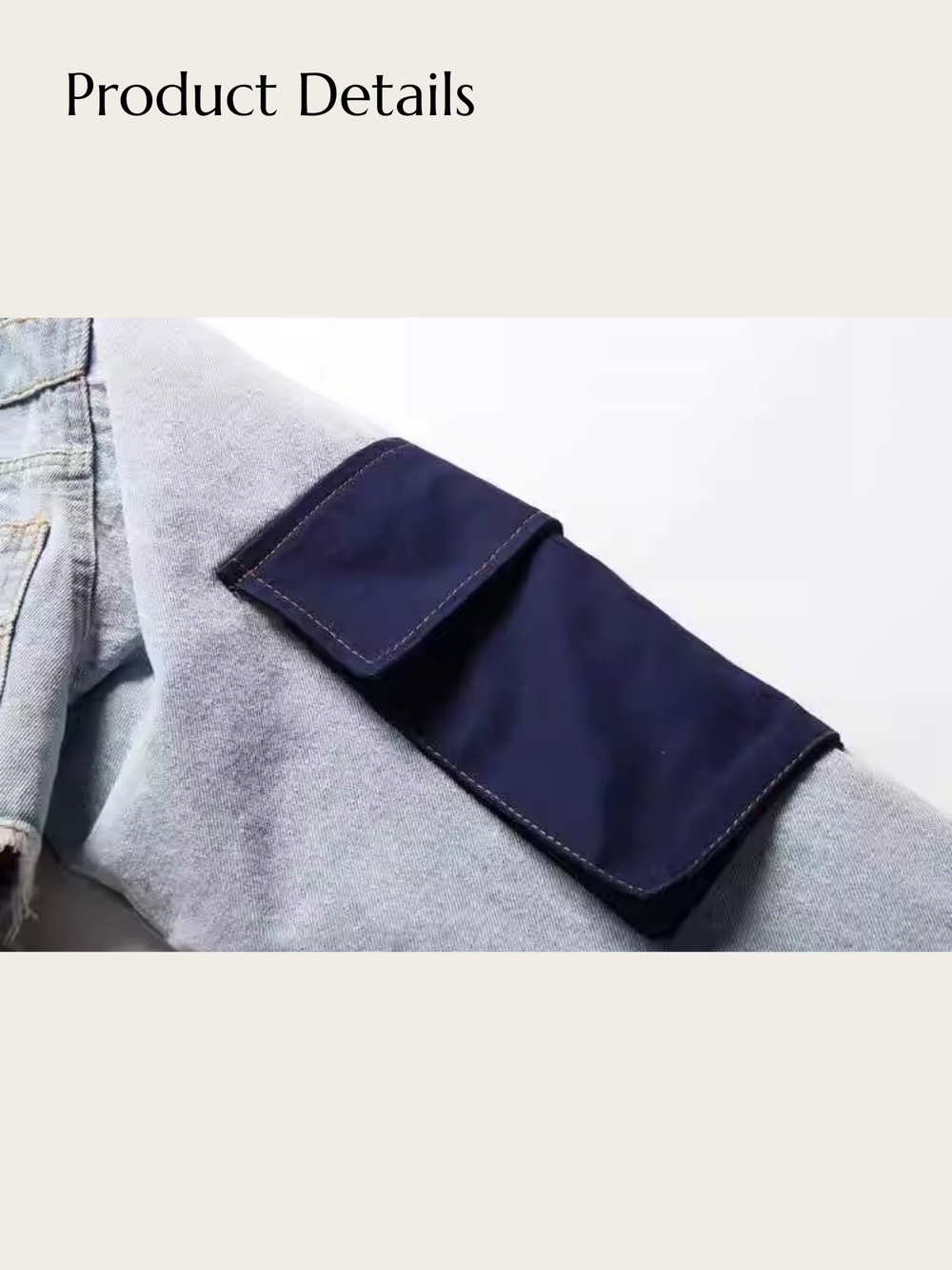 Urban Edge Shearling Denim Jacket - #808080:Gray