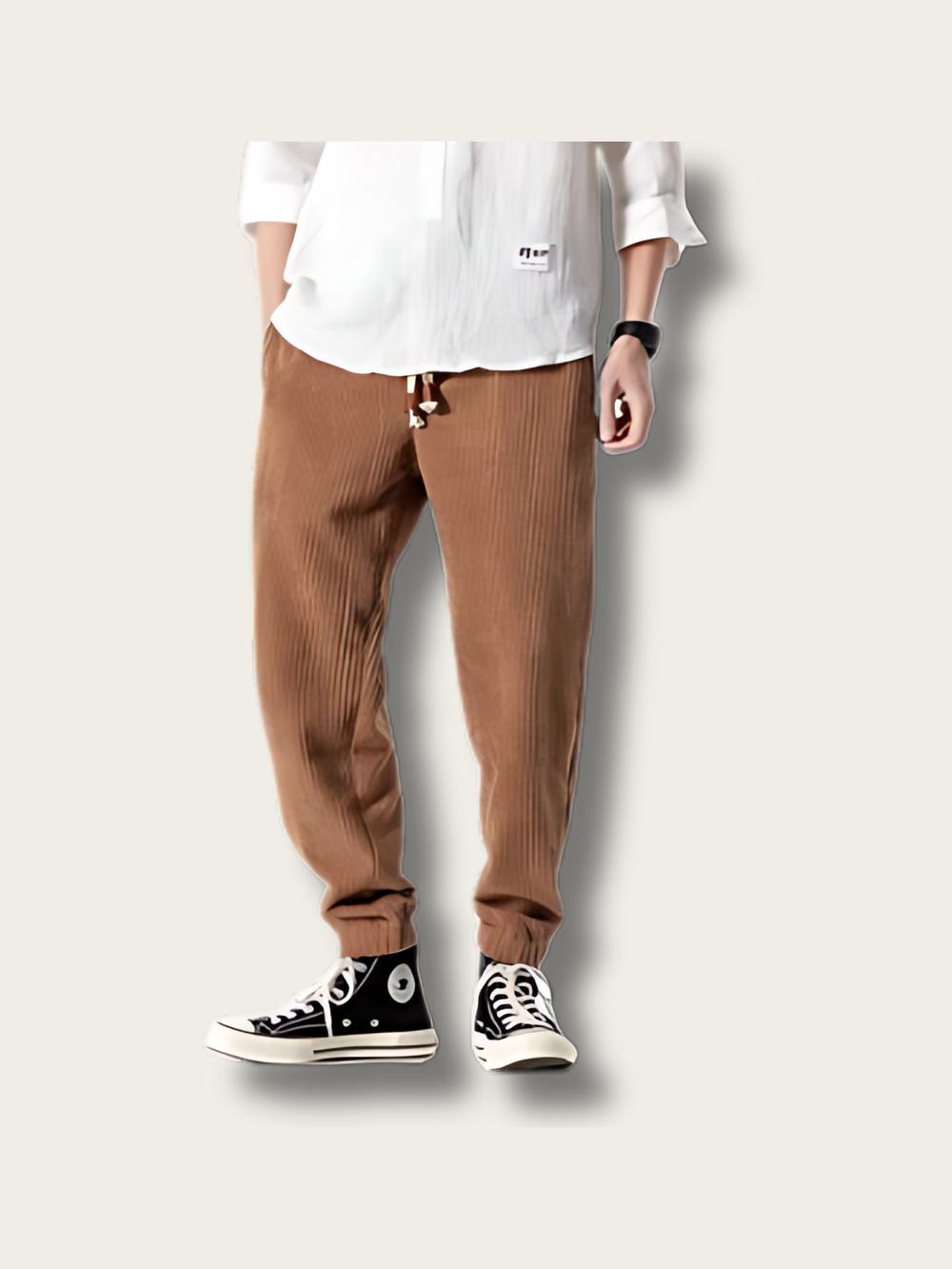 Textured Horizon Jogger Pants - Medium