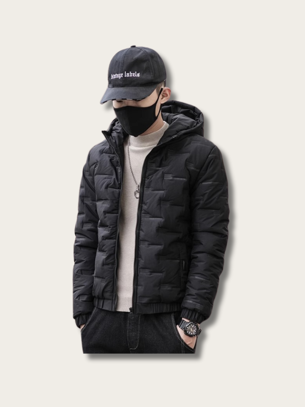 Metro Edge Quilted Puffer Jacket - M