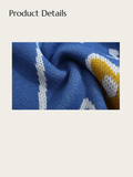 Whimsical Cat Knit Sweater - #ffffff:White